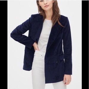 Gap Double Breasted Navy Corduroy Blazer